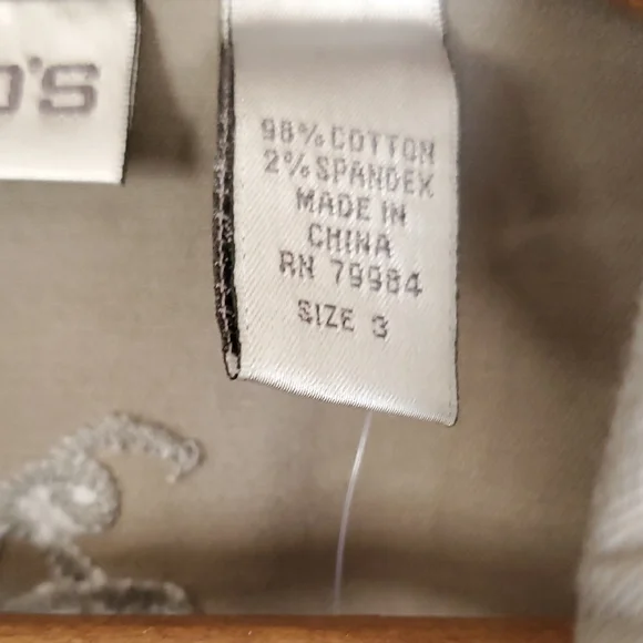 Chico's Chelsea Pacie Jacket Granite Size 3 - Picture 6 of 17